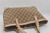 Authentic GUCCI Craft Shoulder Tote Bag GG Canvas Leather 269878 Brown 7182E