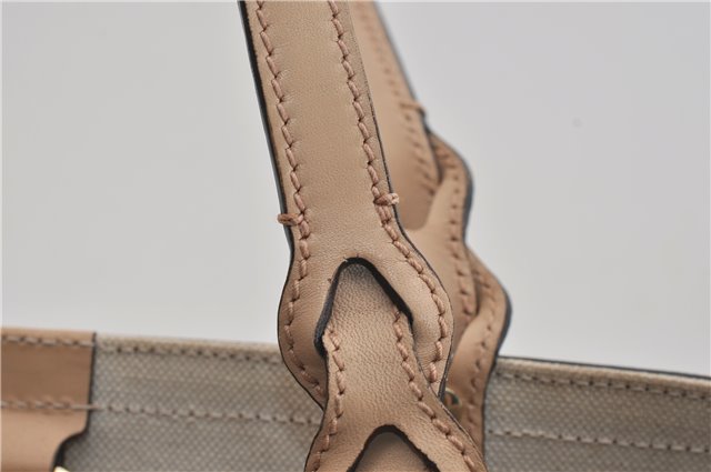 Authentic GUCCI Craft Shoulder Tote Bag GG Canvas Leather 269878 Brown 7182E