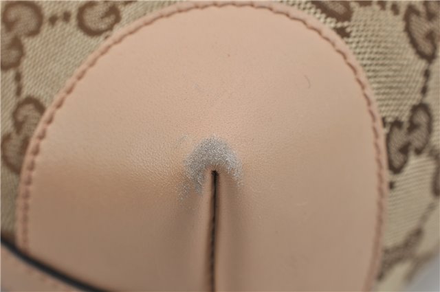 Authentic GUCCI Craft Shoulder Tote Bag GG Canvas Leather 269878 Brown 7182E