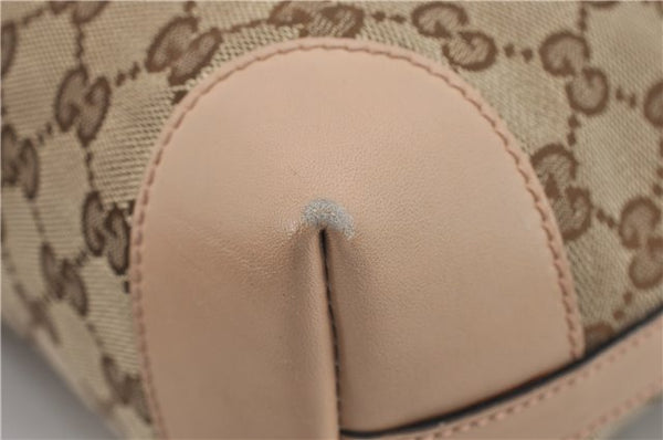 Authentic GUCCI Craft Shoulder Tote Bag GG Canvas Leather 269878 Brown 7182E