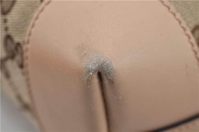 Authentic GUCCI Craft Shoulder Tote Bag GG Canvas Leather 269878 Brown 7182E