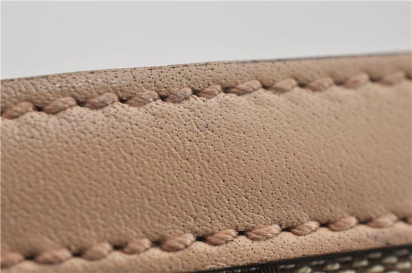 Authentic GUCCI Craft Shoulder Tote Bag GG Canvas Leather 269878 Brown 7182E