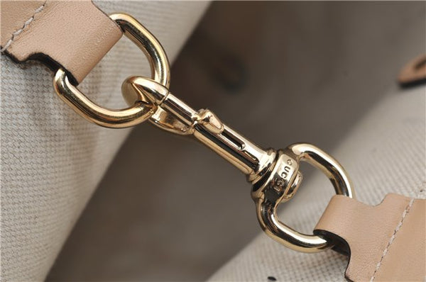 Authentic GUCCI Craft Shoulder Tote Bag GG Canvas Leather 269878 Brown 7182E