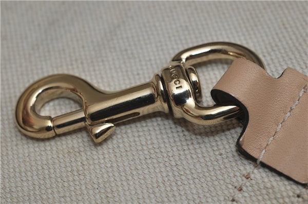 Authentic GUCCI Craft Shoulder Tote Bag GG Canvas Leather 269878 Brown 7182E