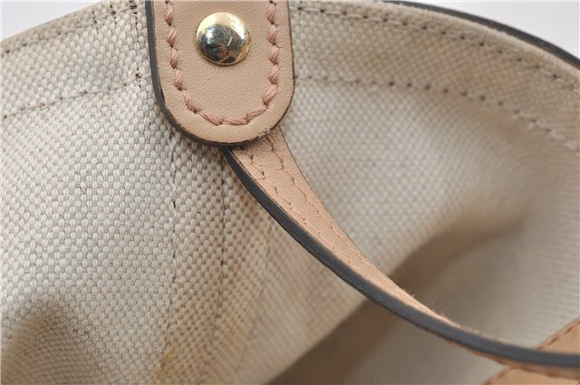 Authentic GUCCI Craft Shoulder Tote Bag GG Canvas Leather 269878 Brown 7182E