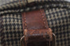 Auth POLO Ralph Lauren Houndstooth PVC Leather Travel Boston Bag Brown 7183D