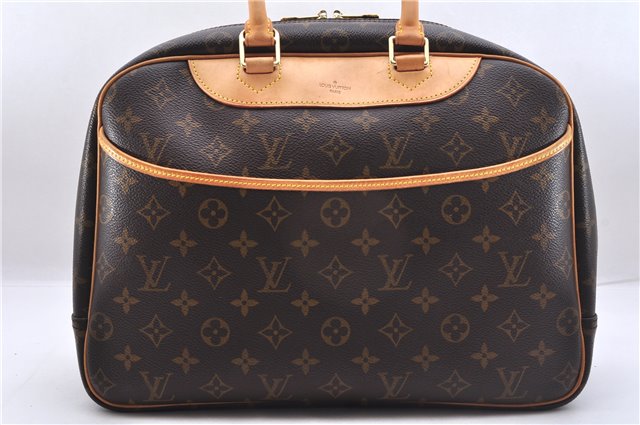 Authentic Louis Vuitton Monogram Deauville Hand Bag M47270 LV 7183E