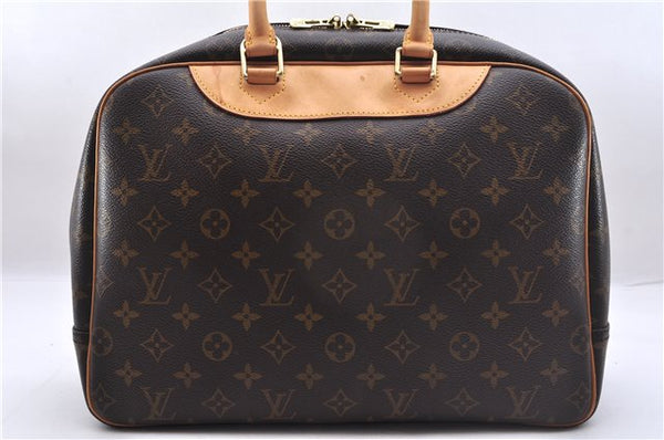 Authentic Louis Vuitton Monogram Deauville Hand Bag M47270 LV 7183E