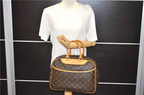 Authentic Louis Vuitton Monogram Deauville Hand Bag M47270 LV 7183E