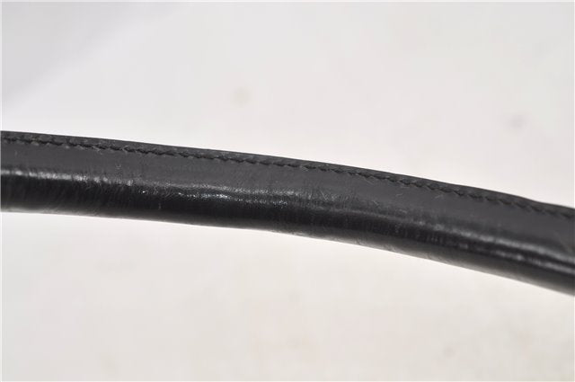 Authentic GUCCI Vintage Shoulder Hand Bag GG Suede Leather 0013770 Black 7187D