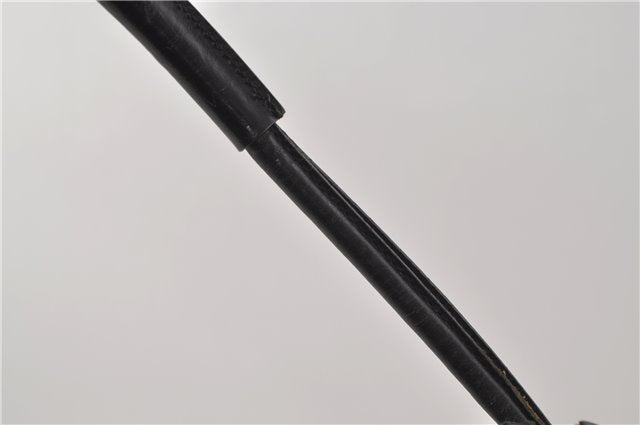 Authentic GUCCI Vintage Shoulder Hand Bag GG Suede Leather 0013770 Black 7187D