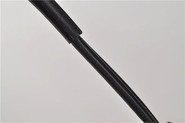 Authentic GUCCI Vintage Shoulder Hand Bag GG Suede Leather 0013770 Black 7187D