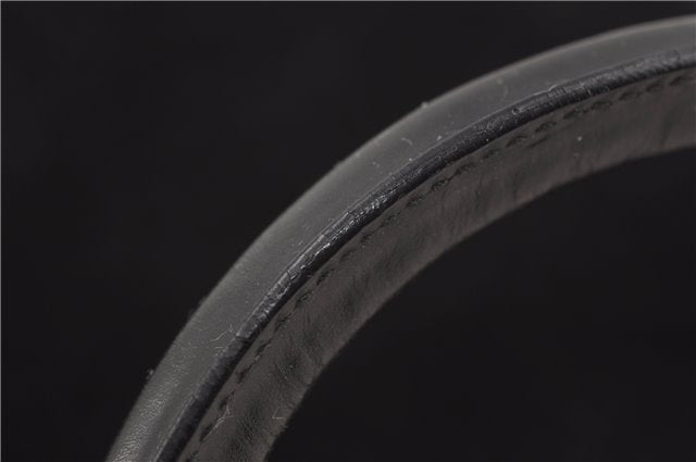 Authentic GUCCI Vintage Shoulder Hand Bag GG Suede Leather 0013770 Black 7187D