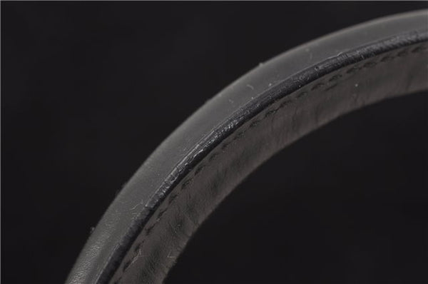 Authentic GUCCI Vintage Shoulder Hand Bag GG Suede Leather 0013770 Black 7187D