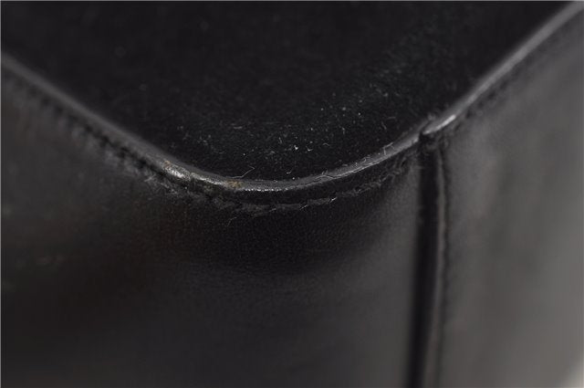 Authentic GUCCI Vintage Shoulder Hand Bag GG Suede Leather 0013770 Black 7187D