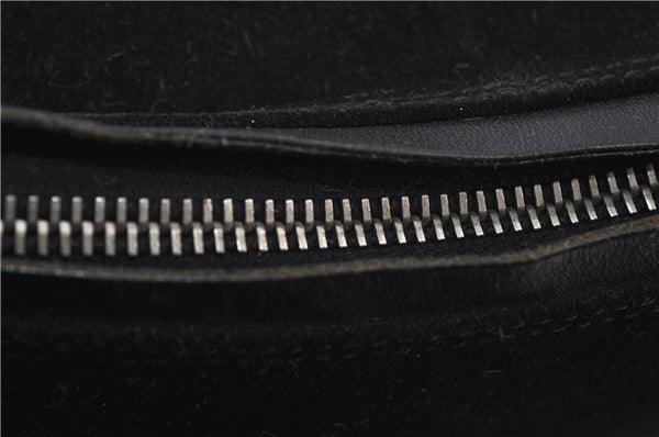 Authentic GUCCI Vintage Shoulder Hand Bag GG Suede Leather 0013770 Black 7187D