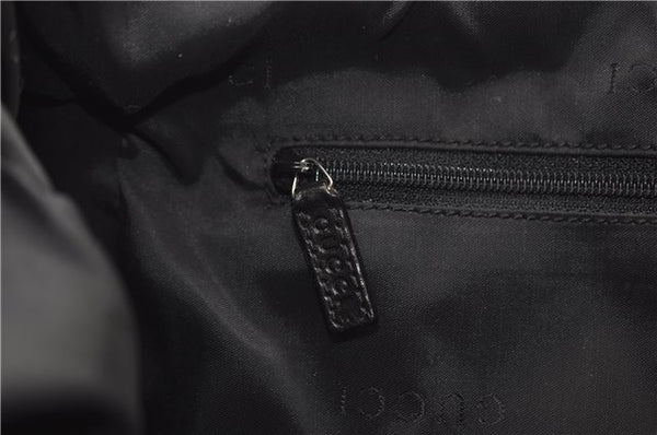 Authentic GUCCI Vintage Shoulder Hand Bag GG Suede Leather 0013770 Black 7187D