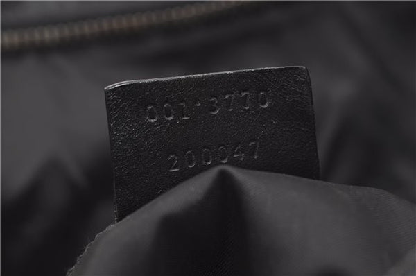 Authentic GUCCI Vintage Shoulder Hand Bag GG Suede Leather 0013770 Black 7187D