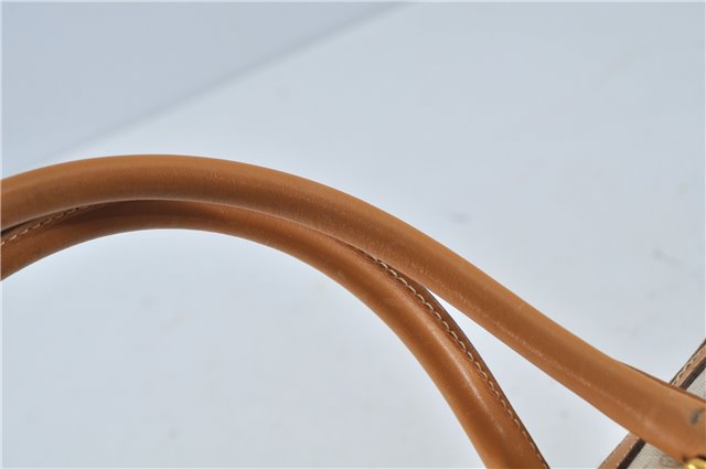 Authentic GUCCI Micro GG PVC Leather Shoulder Hand Bag Ivory Brown 7188B