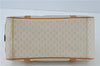Authentic GUCCI Micro GG PVC Leather Shoulder Hand Bag Ivory Brown 7188B