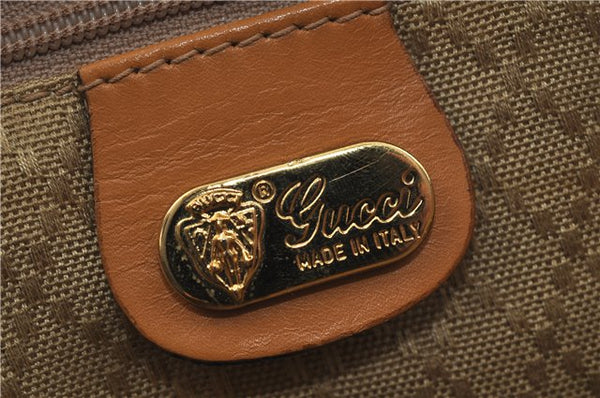 Authentic GUCCI Micro GG PVC Leather Shoulder Hand Bag Ivory Brown 7188B