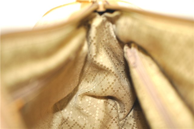 Authentic GUCCI Micro GG PVC Leather Shoulder Hand Bag Ivory Brown 7188B