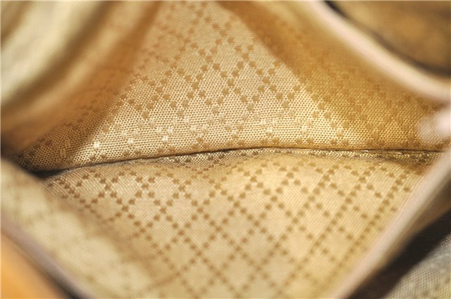 Authentic GUCCI Micro GG PVC Leather Shoulder Hand Bag Ivory Brown 7188B