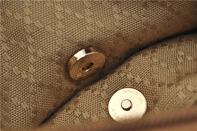 Authentic GUCCI Micro GG PVC Leather Shoulder Hand Bag Ivory Brown 7188B