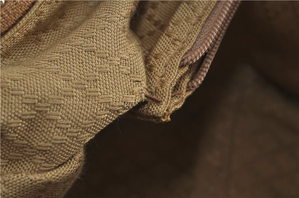 Authentic GUCCI Micro GG PVC Leather Shoulder Hand Bag Ivory Brown 7188B