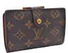 Auth Louis Vuitton Monogram Porte Monnaie Billets Viennois M61663 Wallet 7189D