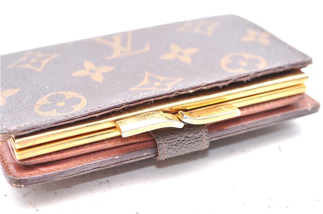 Auth Louis Vuitton Monogram Porte Monnaie Billets Viennois M61663 Wallet 7189D