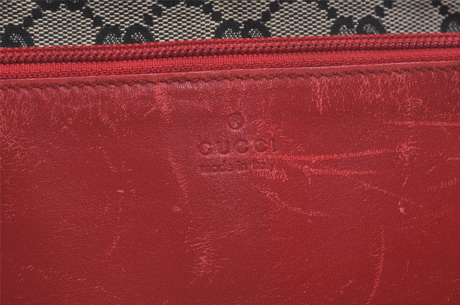 Authentic GUCCI Vintage Shoulder Tote Bag GG Canvas Leather 0190402 Black 7189I