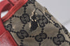 Authentic GUCCI Vintage Shoulder Tote Bag GG Canvas Leather 0190402 Black 7189I