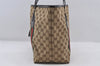 Auth GUCCI Jolie Web Sherry Line Tote Bag GG Canvas Enamel 211970 Brown 7190I