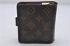 Authentic Louis Vuitton Monogram Compact Zip Bifold Wallet Purse M61667 LV 7191D