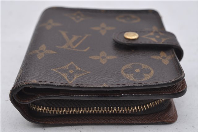 Authentic Louis Vuitton Monogram Compact Zip Bifold Wallet Purse M61667 LV 7191D