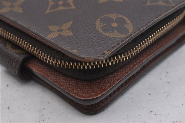 Authentic Louis Vuitton Monogram Compact Zip Bifold Wallet Purse M61667 LV 7191D