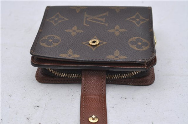 Authentic Louis Vuitton Monogram Compact Zip Bifold Wallet Purse M61667 LV 7191D