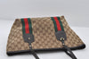 Auth GUCCI Jolie Web Sherry Line Tote Bag GG Canvas Enamel 211971 Brown 7192I