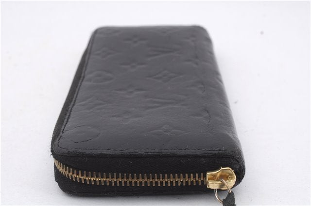 Louis Vuitton Monogram Empreinte Portefeuille Clemence Wallet M60171 Black 7193D