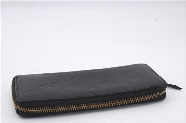 Louis Vuitton Monogram Empreinte Portefeuille Clemence Wallet M60171 Black 7193D