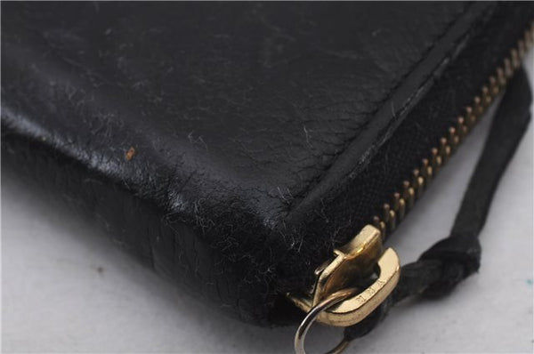 Louis Vuitton Monogram Empreinte Portefeuille Clemence Wallet M60171 Black 7193D