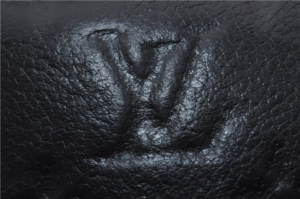 Louis Vuitton Monogram Empreinte Portefeuille Clemence Wallet M60171 Black 7193D