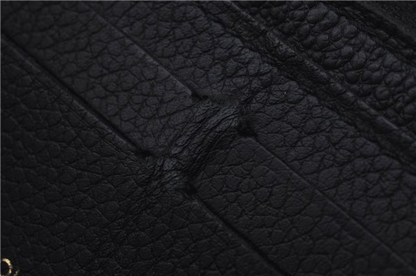 Louis Vuitton Monogram Empreinte Portefeuille Clemence Wallet M60171 Black 7193D