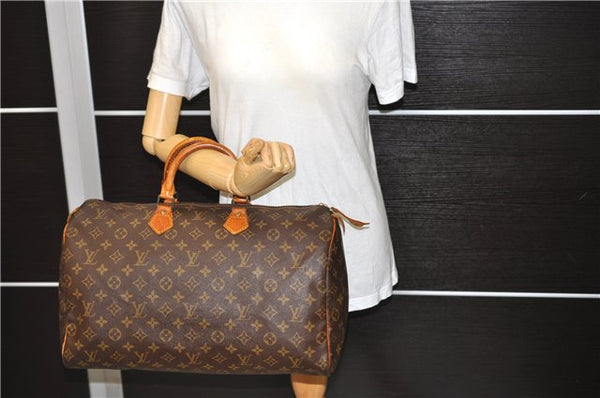 Authentic LOUIS VUITTON Monogram Speedy 40 Hand Bag M41522 LV 7195C