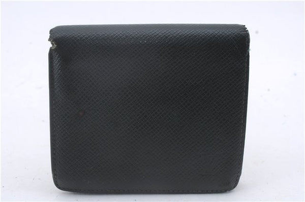 Auth Louis Vuitton Taiga Bifold Wallet Purse Key Case Green Black 4Set LV 7195D