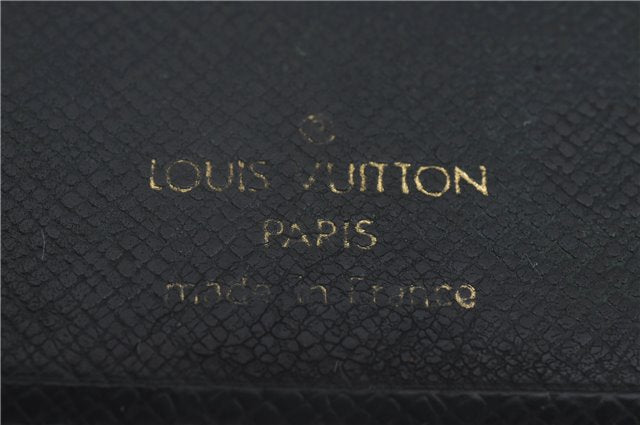 Auth Louis Vuitton Taiga Bifold Wallet Purse Key Case Green Black 4Set LV 7195D