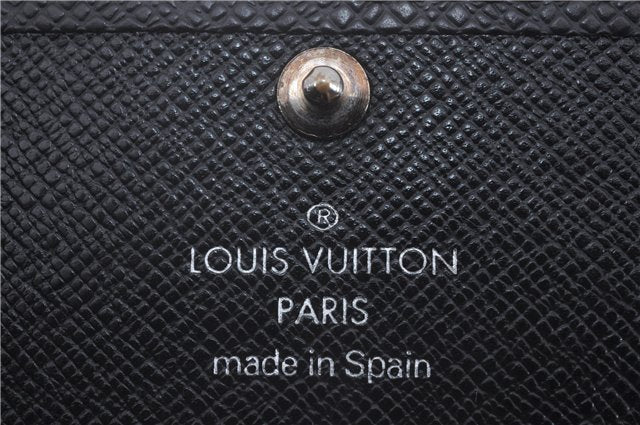 Auth Louis Vuitton Taiga Bifold Wallet Purse Key Case Green Black 4Set LV 7195D