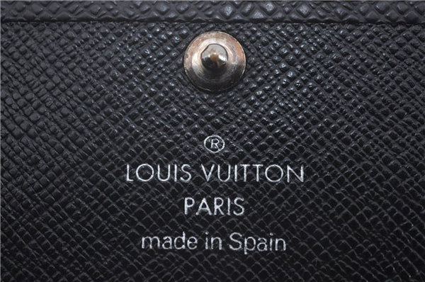 Auth Louis Vuitton Taiga Bifold Wallet Purse Key Case Green Black 4Set LV 7195D