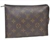 Authentic Louis Vuitton Monogram Poche Toilette 19 M47544 Cosmetics Pouch 7195E